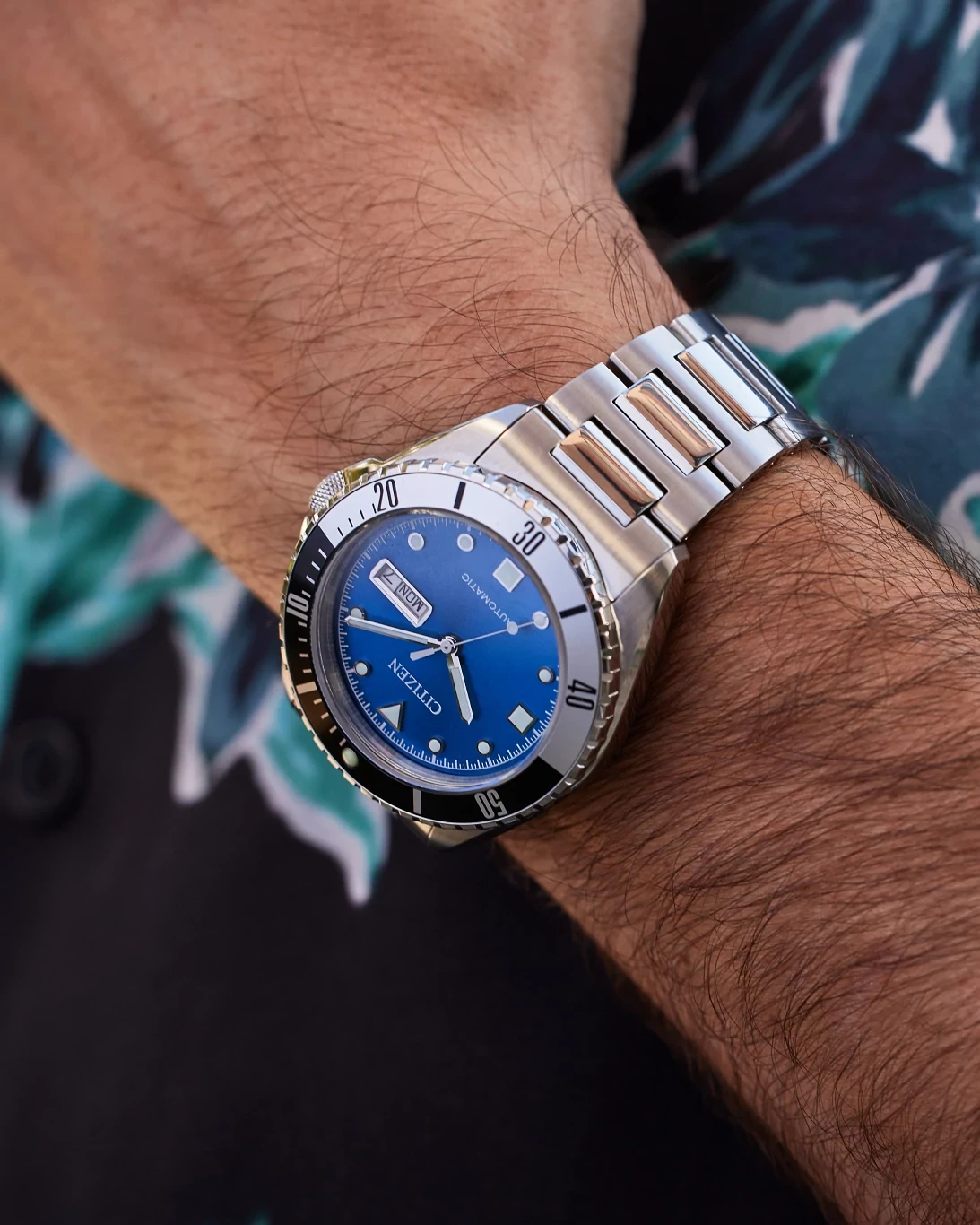 Sport Automatic Blue Dial Stainless Steel Bracelet NH7530-52M